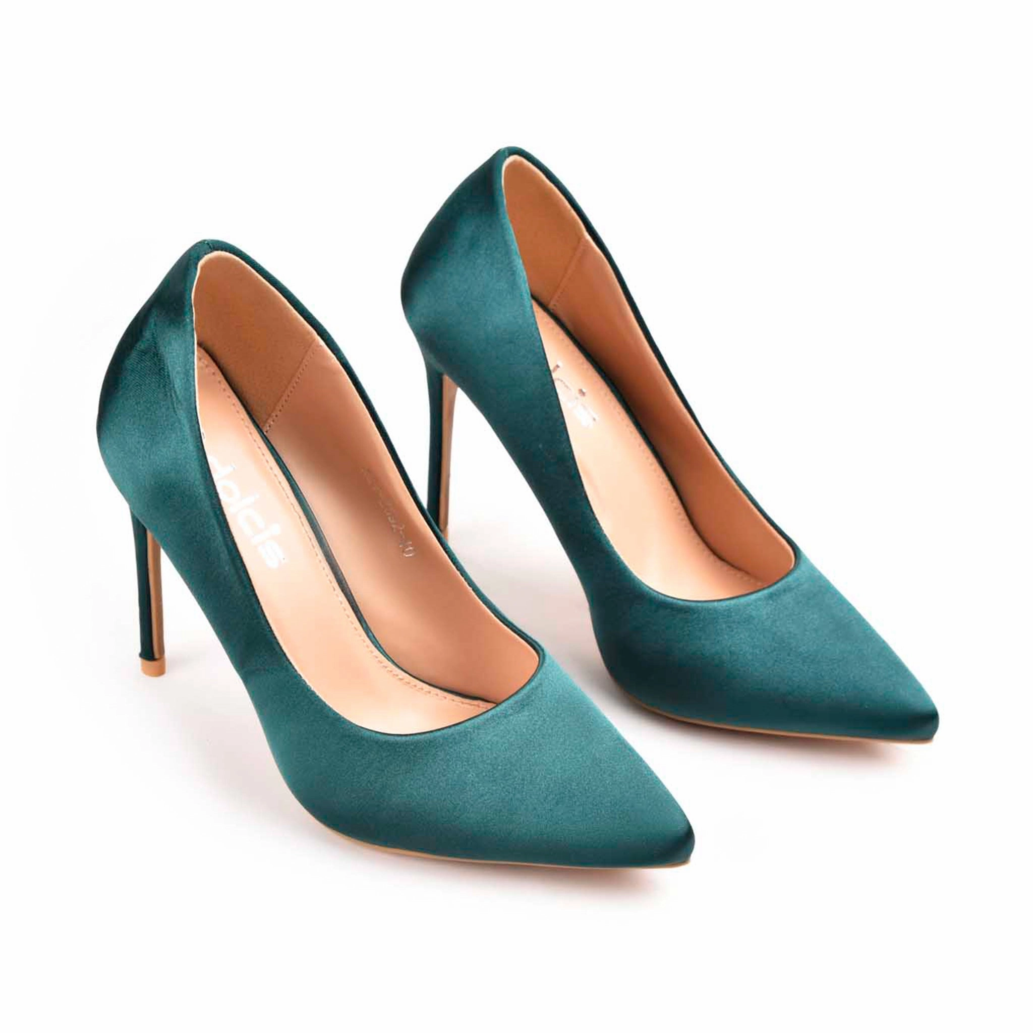 Elegant Teal Satin High Heel Pumps | 471M-K Xxl High Heels