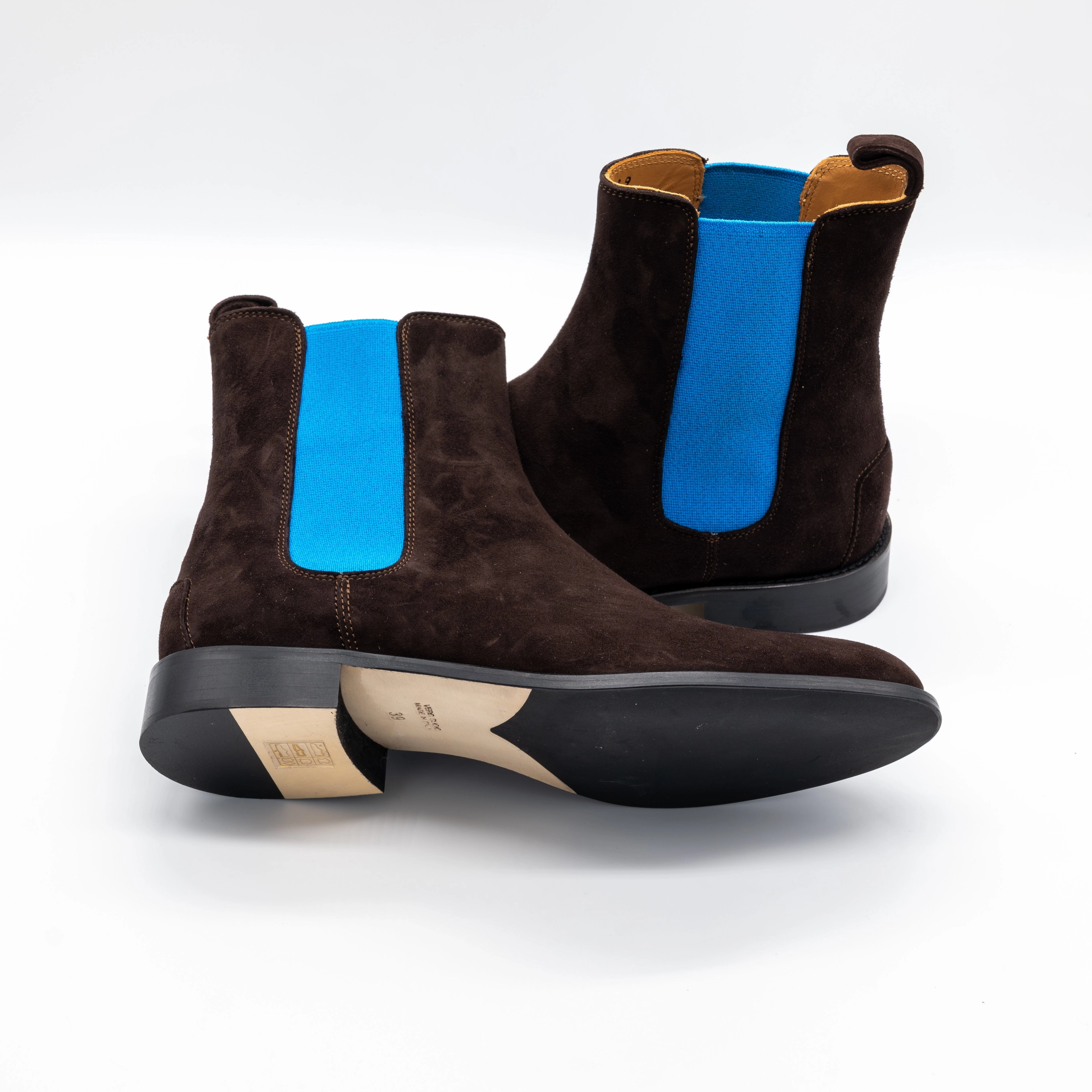 510 Chelsea Boots Kastanie - Blitzblau