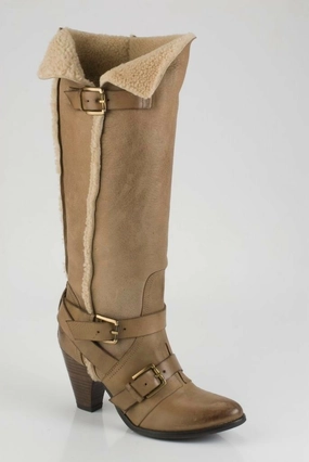 Bronx Schuhe Damen- Stiefel Lederstiefel Winterstiefel Shoes in Braun NEU Latex Und High Heels