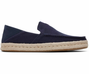 M's Alonso Loafer Rope Heritage Canvas/Suede - Navy Jacquemus Loafers
