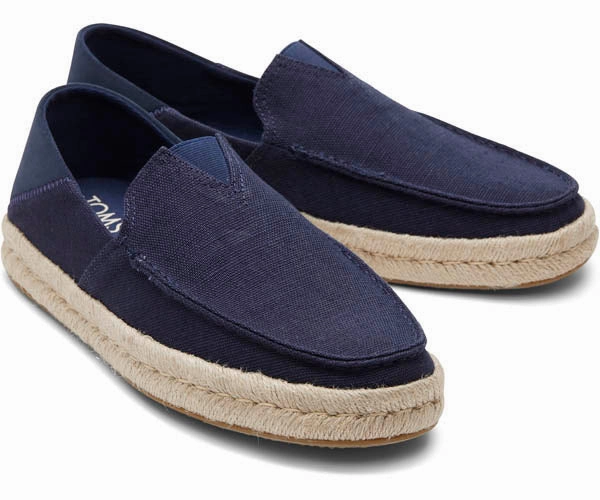 Loafers With Heel M's Alonso Loafer Rope Heritage Canvas/Suede - Navy