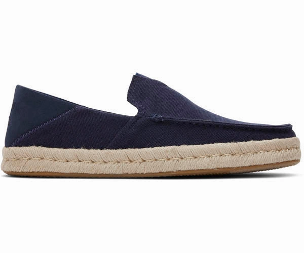 Stretching Loafers M's Alonso Loafer Rope Heritage Canvas/Suede - Navy