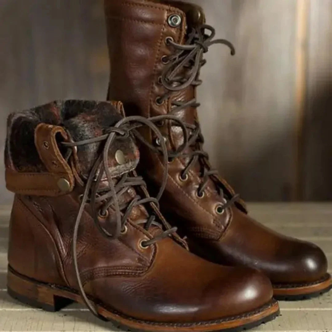 Elegante kniehohe Stiefel im Retro-Stil Stiefel Strickstulpen