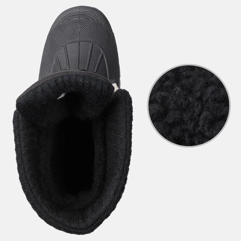 Stiefel 42 5 Knixmax Schwarze Damen Schneestiefel mit warmem Futter, wasserdichtem Obermaterial und rutschfester Sohle Winterstiefel