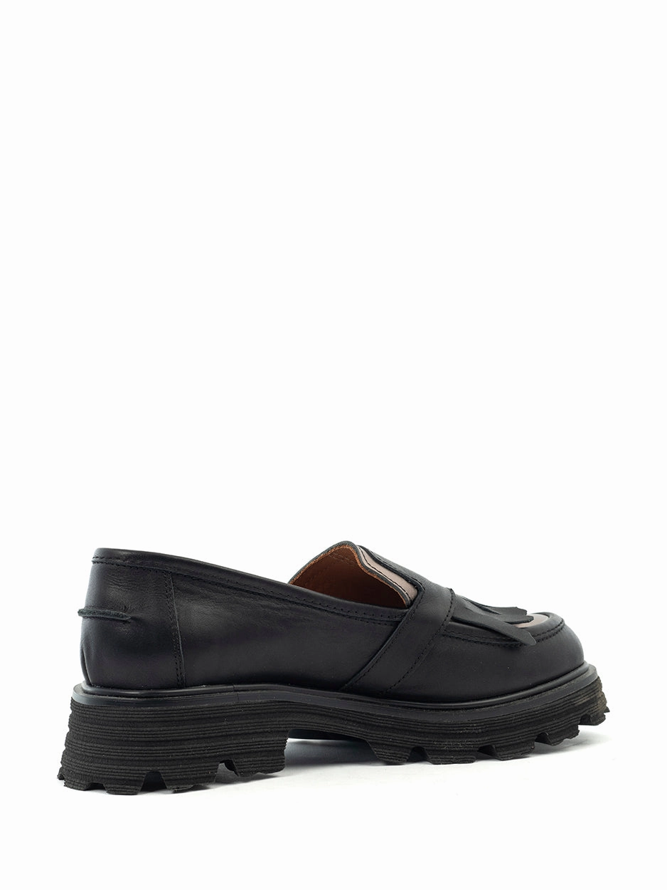 Kala | Loafer Zwart/Koper Avenue Loafers