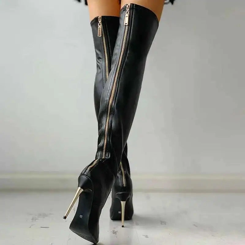 Elegante Overknee Stiefel fr Feminine Looks Diabetiker Stiefel
