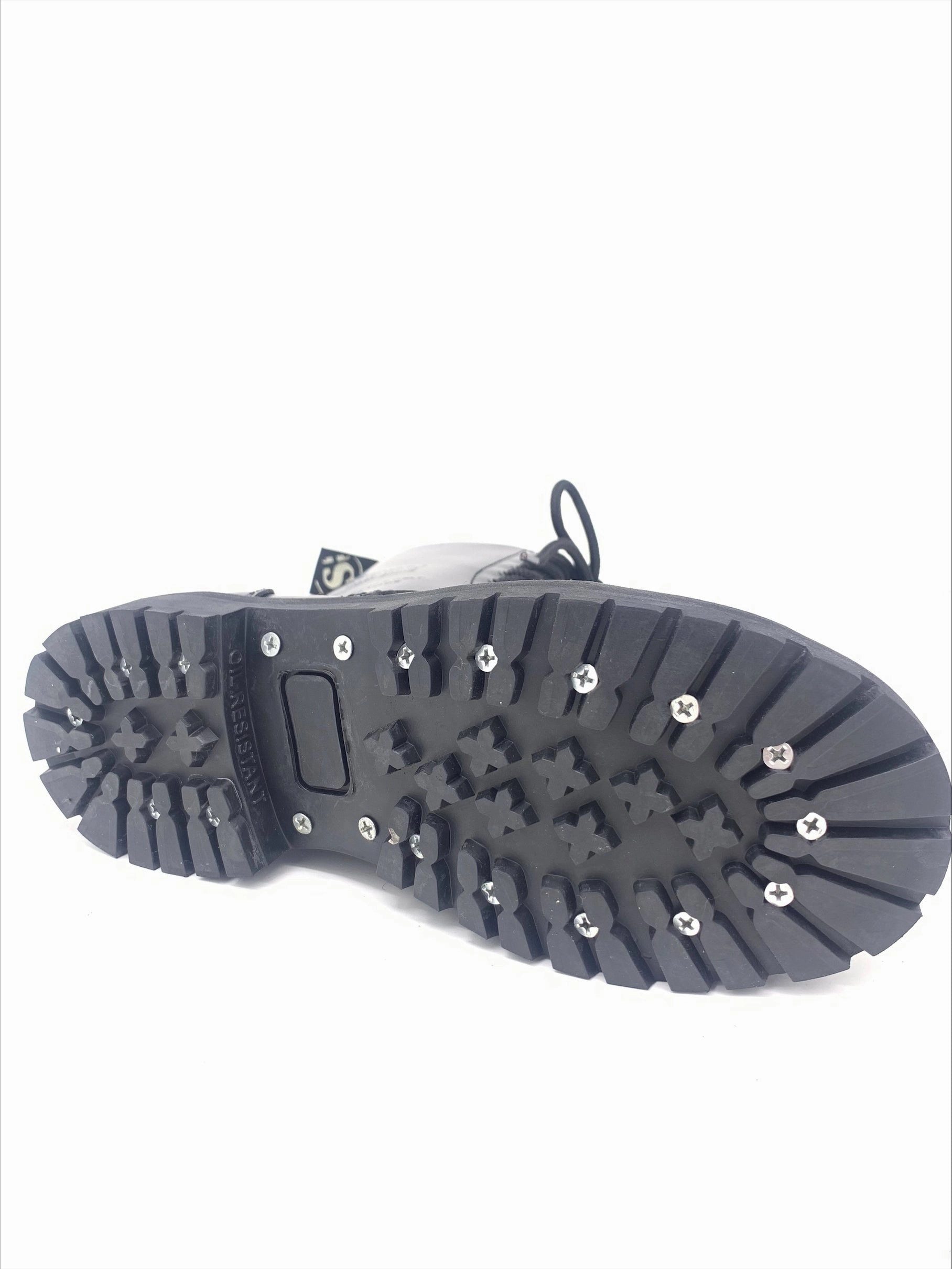 Sendra Stiefel 10 Loch "Fettleder" Schwarz Echtleder Stahkappe Made in Spain 7 Meilen Stiefel Geschichte