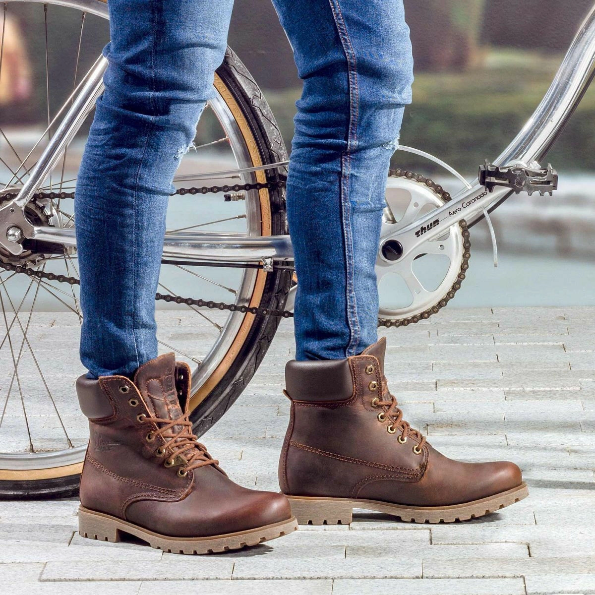 Buckle Ankle Boots Studded Panama Jack Herrenschuhe Shoes Stiefeletten Schuhe Braun Napa Grass Cuero Bark