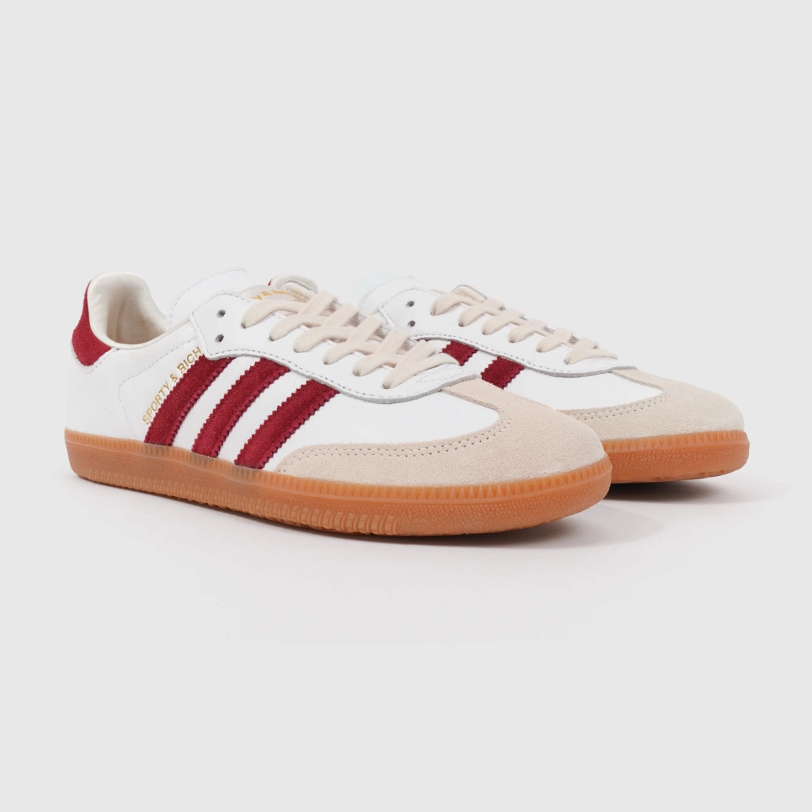 adidas Samba Sporty & Rich White Collegiate Burgundy Grinch Sneaker