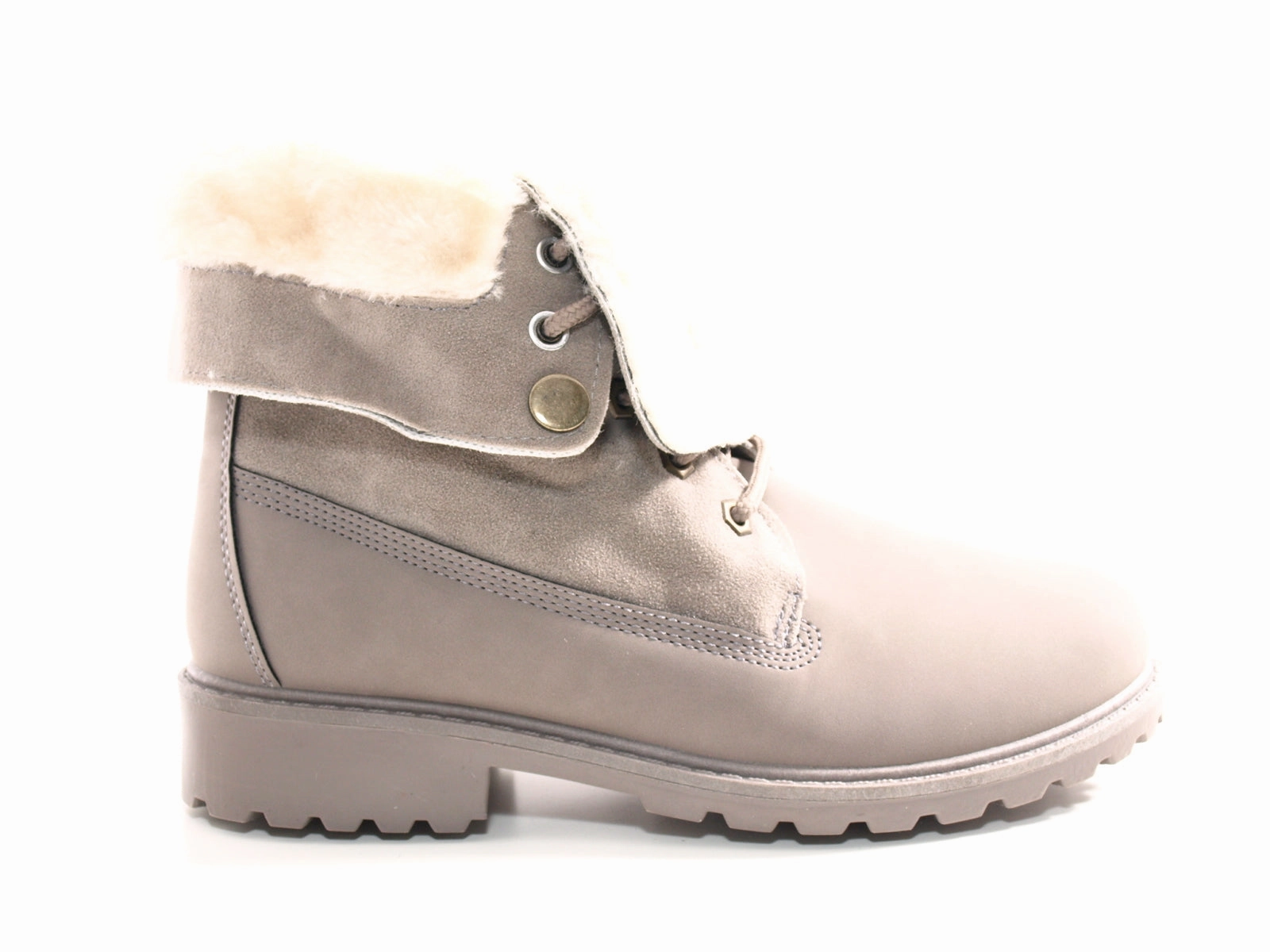 Ankle Boots Hose Damen Stiefeletten Biker Boots Outdoor Winterboots warm gefttert Grey # 6209