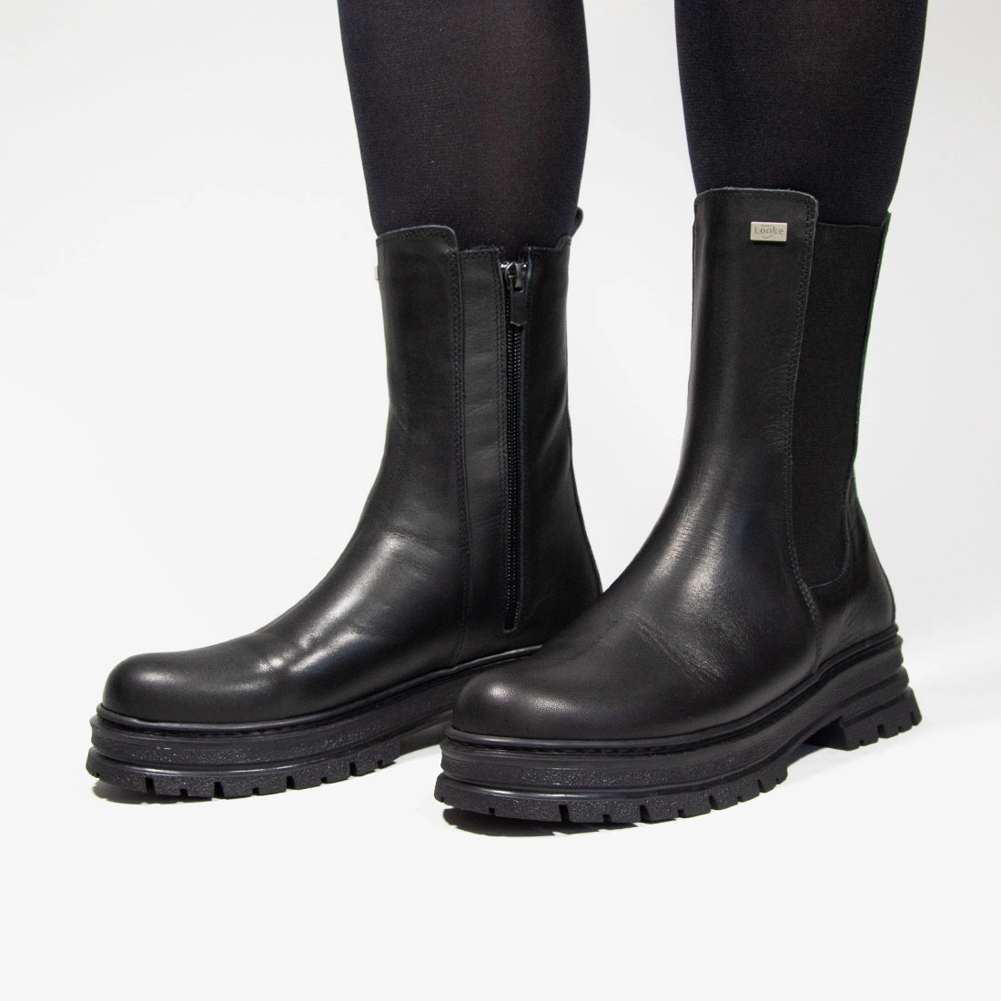 Damen Stiefeletten Looke MAELYS Flat Leather Ankle Boots