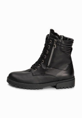 hochklassige Stiefelette Softnappaleder Ankle Boots Mit Plateau Absatz