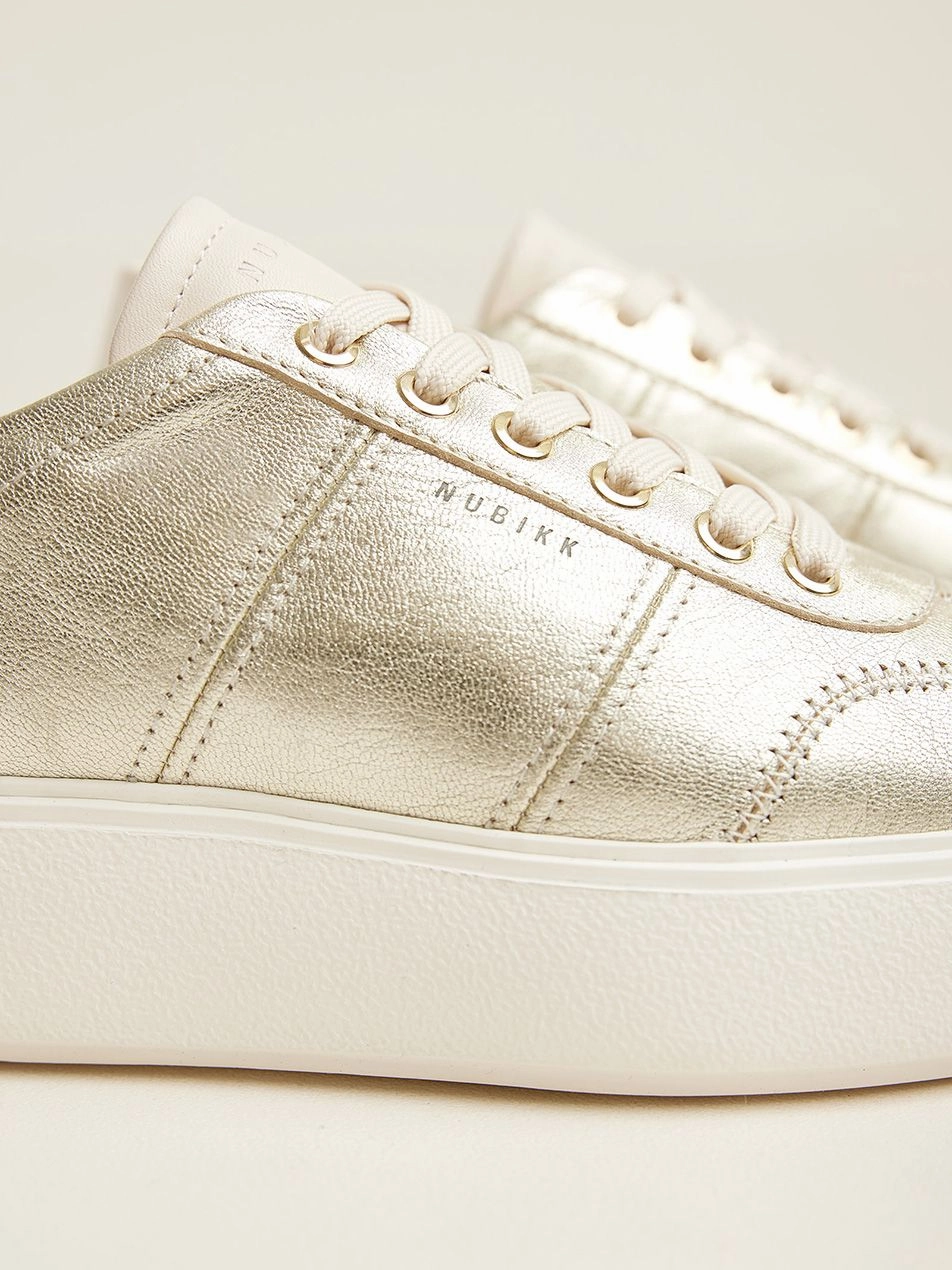 ELISE WING SNEAKER GOLD METALLIC SHINY Ribbon Sneaker