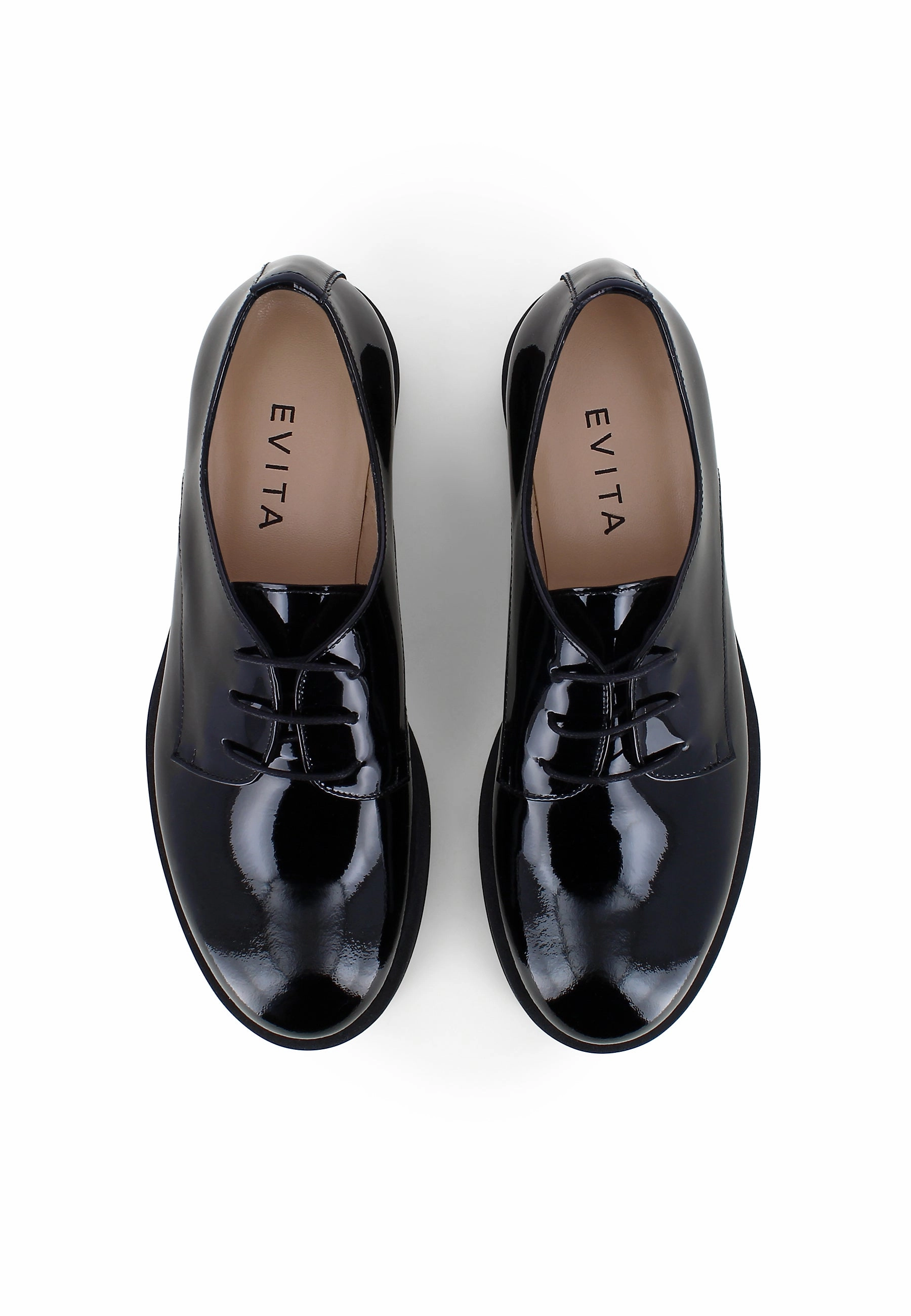 Ulysses Laufschuhe PAMELA Damen Schnrer  -  Lackleder Schwarz