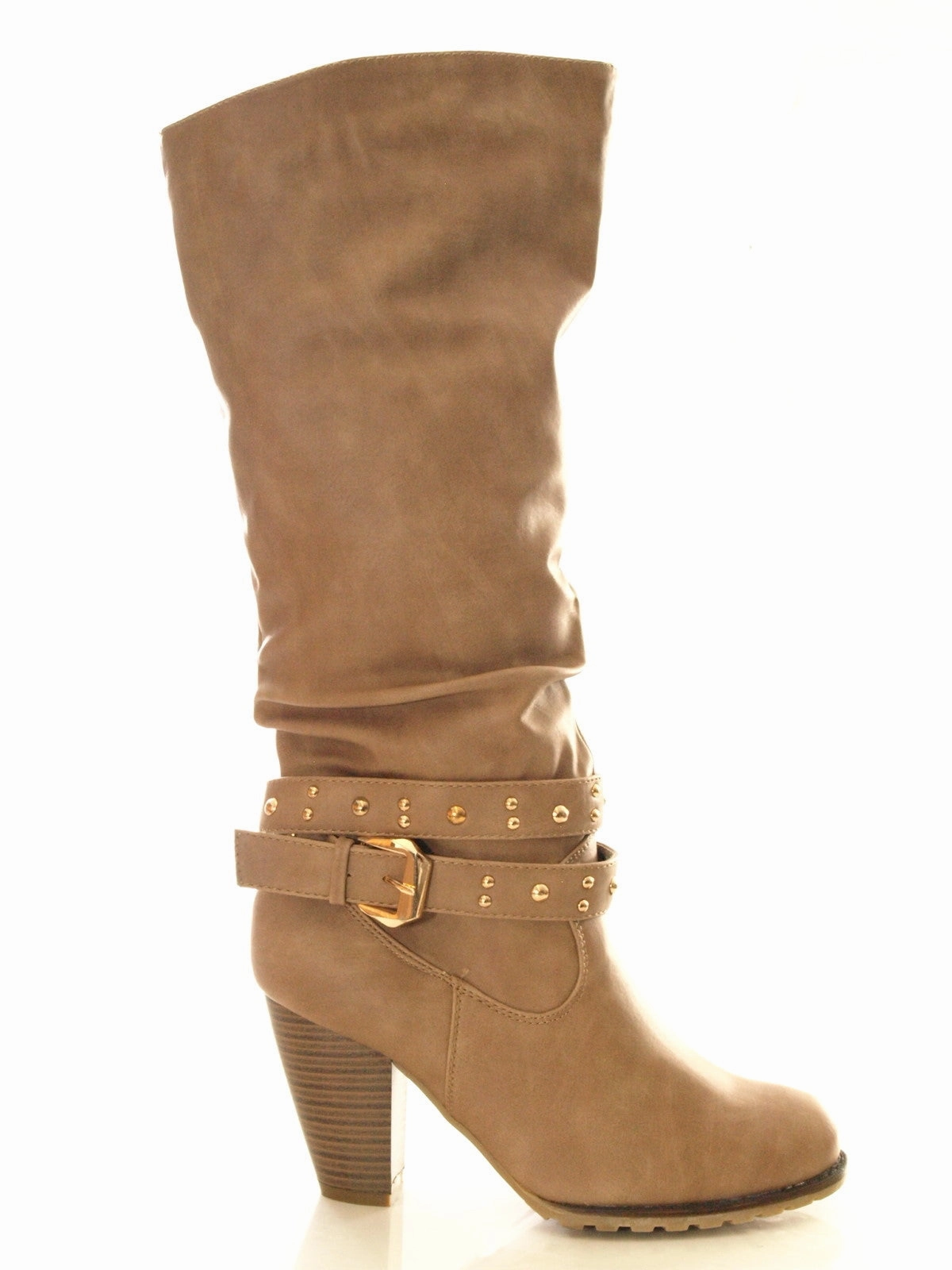 Damen Stiefel Winterstiefel warm gefttert Khaki # 032 Stiefel Mit Taschen