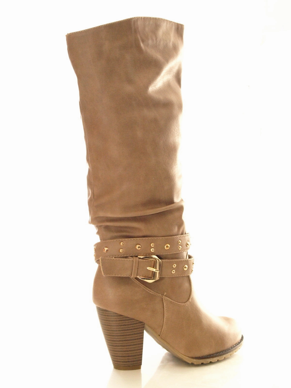 Hiking Stiefel Damen Stiefel Winterstiefel warm gefttert Khaki # 032