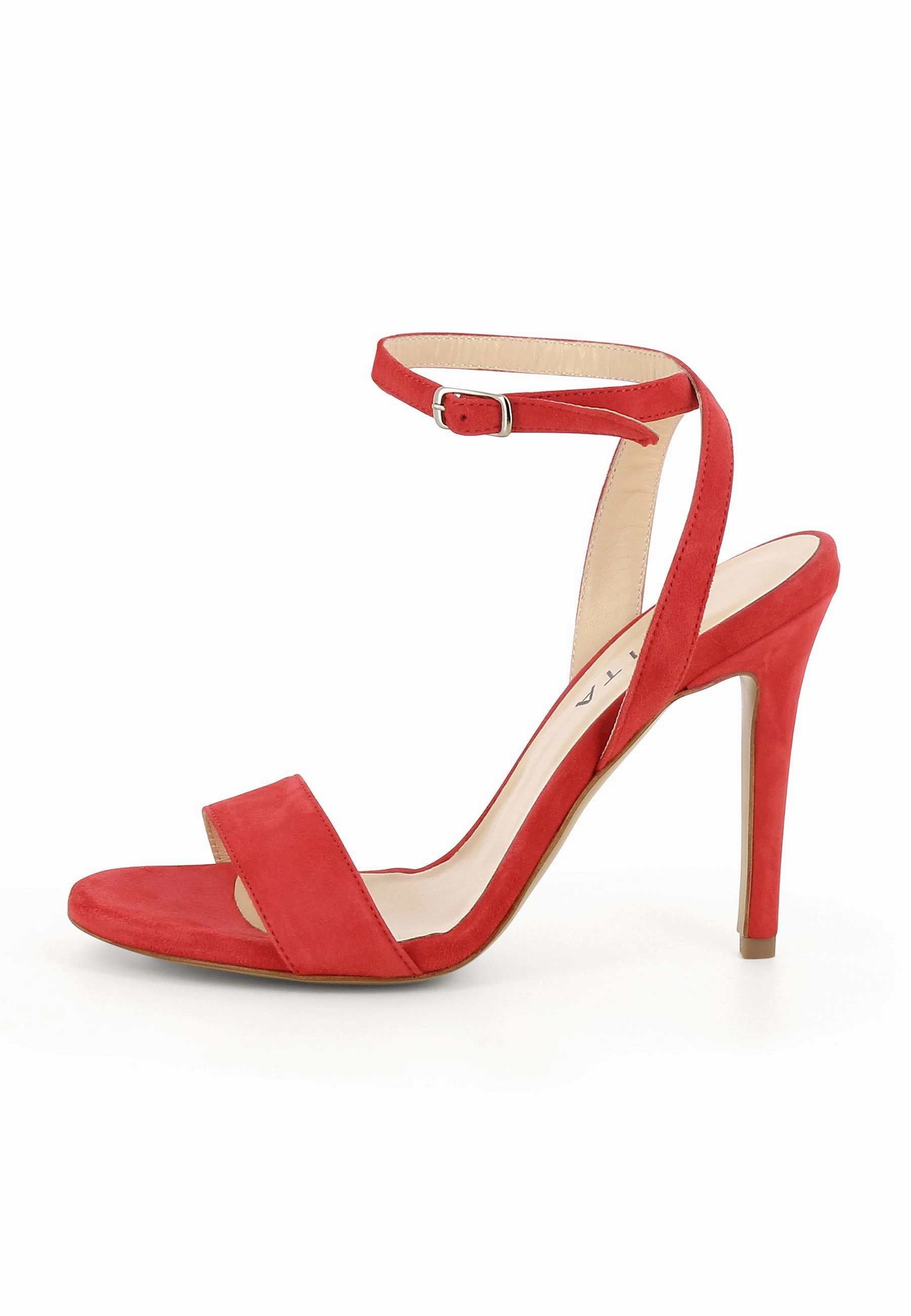 EVA Damen Sandalette  -  Rauleder Orange High Heels Ab Größe 42