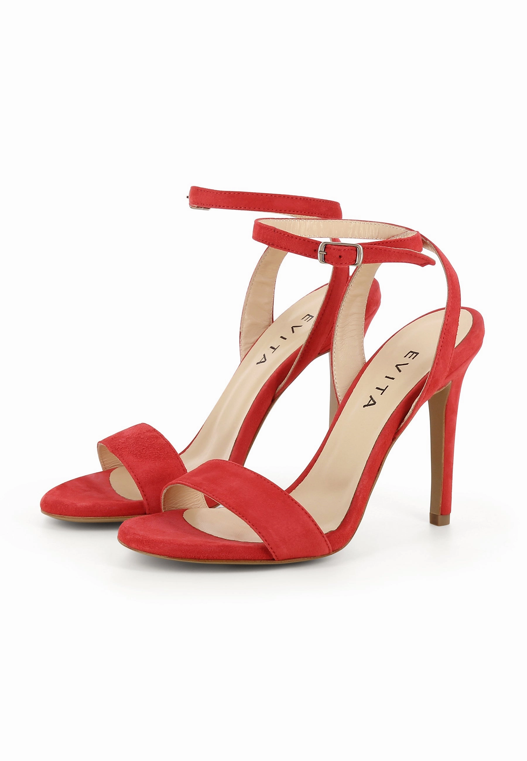 High Heels Größer Kaufen EVA Damen Sandalette  -  Rauleder Orange