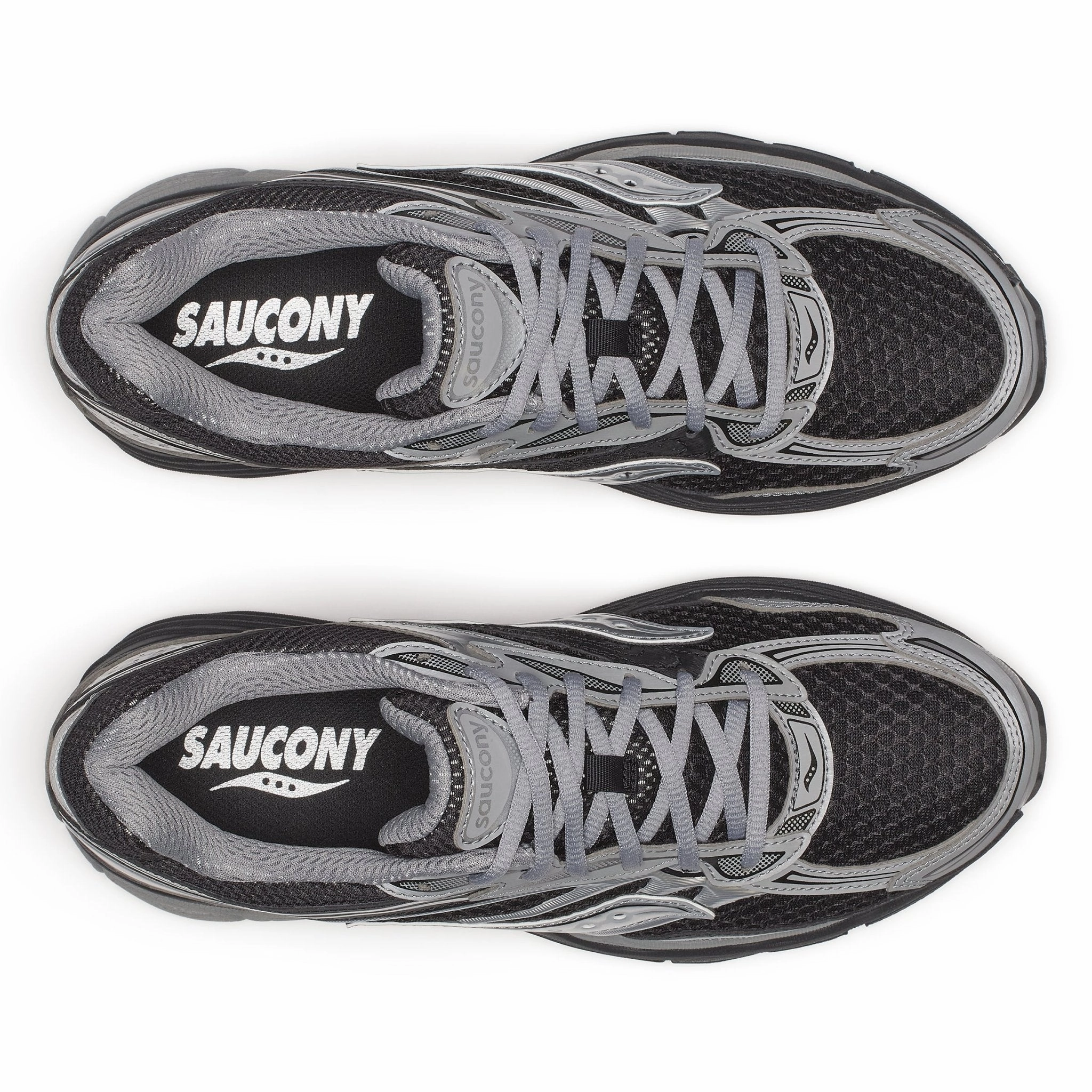 Saucony ProGrid Omni 9 Black Silver Mesh Sneaker Damen Weiß → Mesh Sneaker