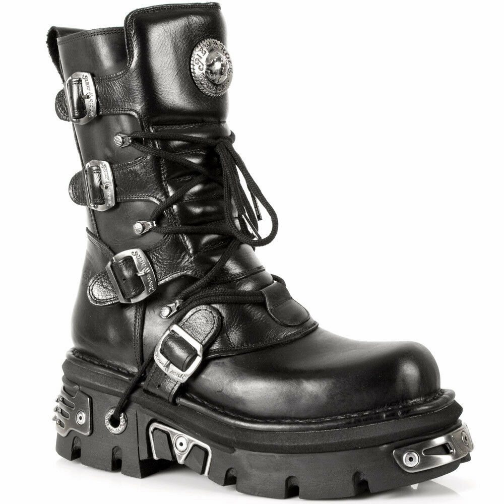 Goodyear Welted Stiefel New Rock Schuhe Shoes Boots Stiefel M.373-S4 Bikerstiefel Gothic Echtleder