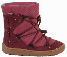 Froddo Stiefel - BAREFOOT TEX TRACK WOOL Bordeaux   Winterstiefel Für Minus 20 Grad