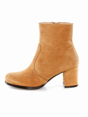 Cognac Ankle Boots With Heel Ipo