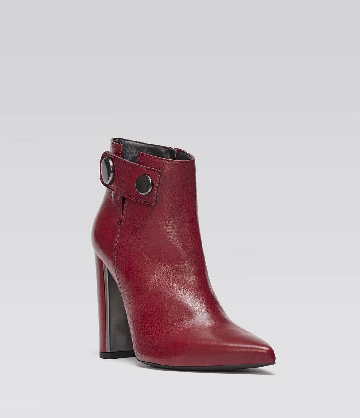 spitze Stiefelette Marta rot Suede Lace Up Peep Toe Ankle Boots