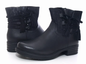 Boots Ankle Boots Damen Stiefeletten Biker Boots Outdoor Winterboots warm gefttert Black # 3136