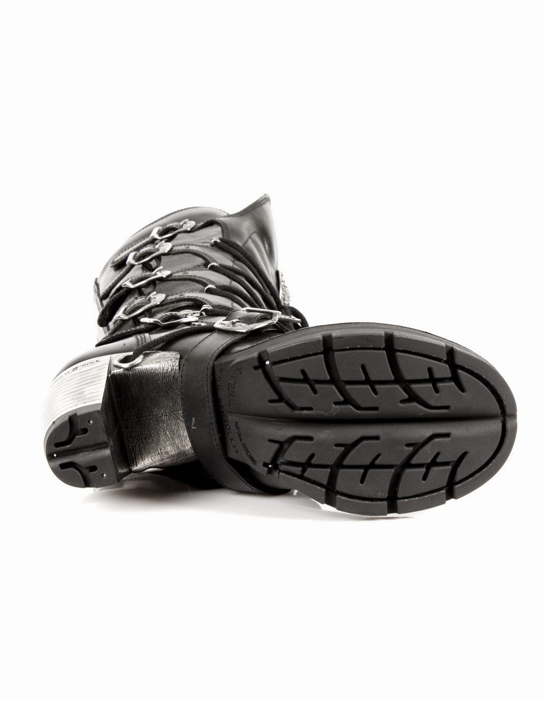 New Rock Schuhe Damen- Stiefel Boots Schuhe Gothic M.TR004-S1 Schnallen Stiefel S