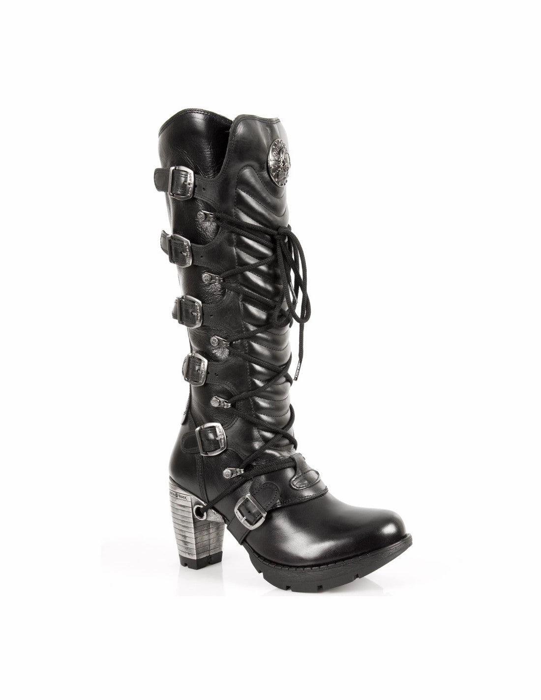 New Rock Schuhe Damen- Stiefel Boots Schuhe Gothic M.TR004-S1 Schnallen Gothicana Stiefel