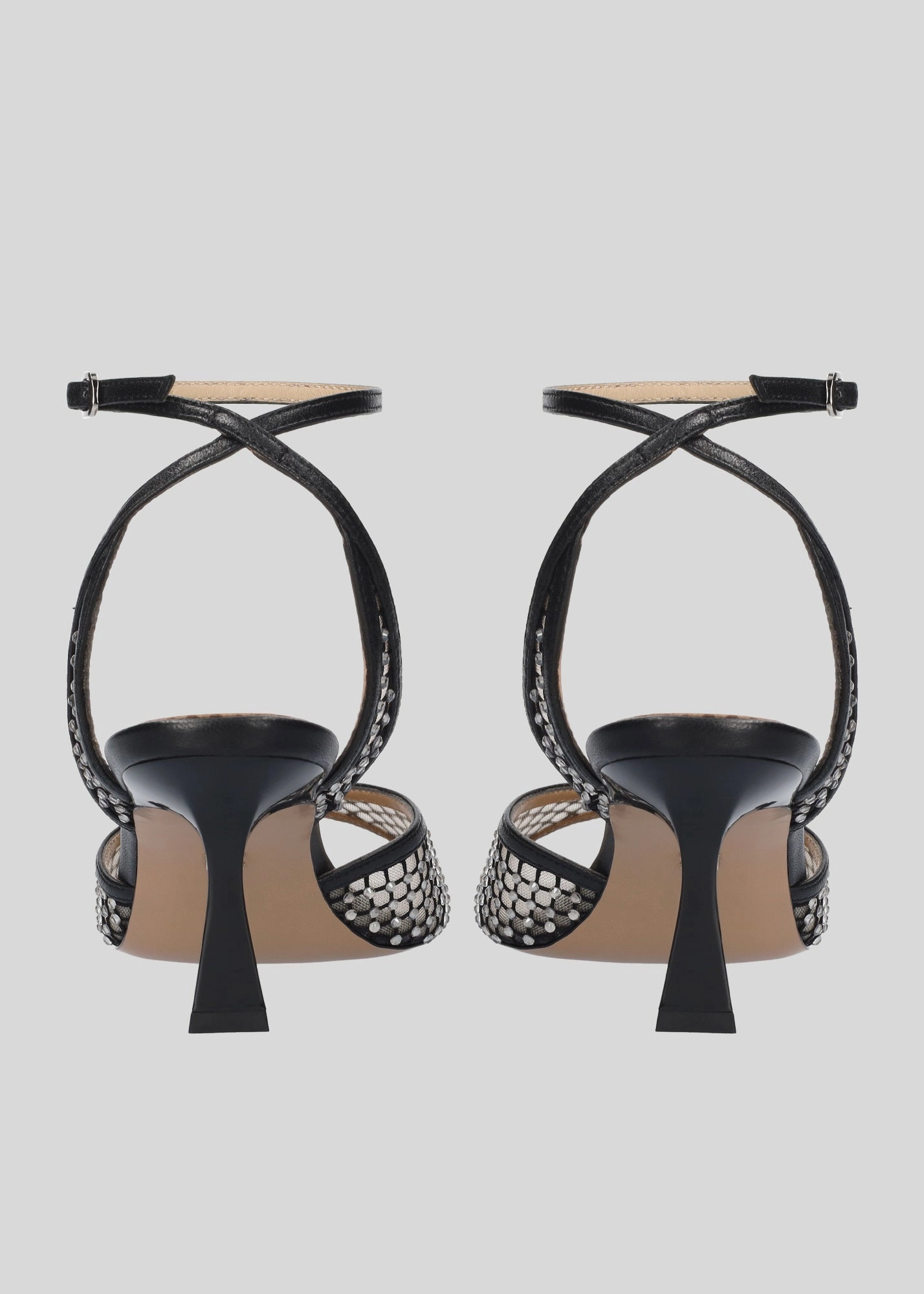 Wearing High Heels In Greece GRACE HIGH SANDAL SPARKLE BLACK