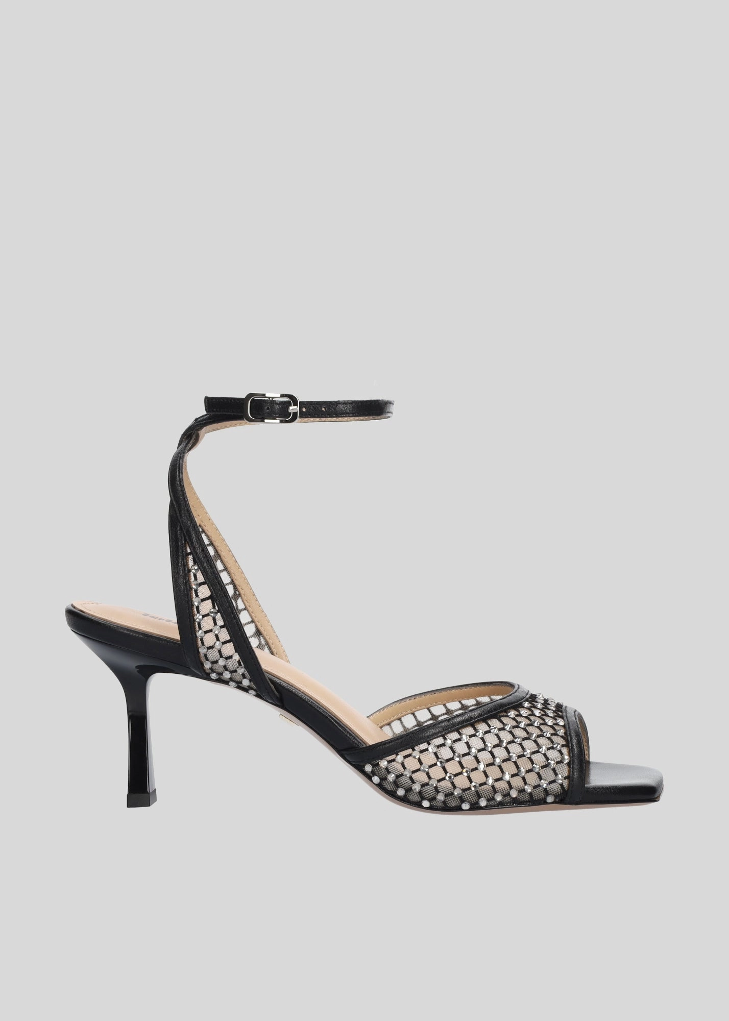 GRACE HIGH SANDAL SPARKLE BLACK High Heels Mit Nieten