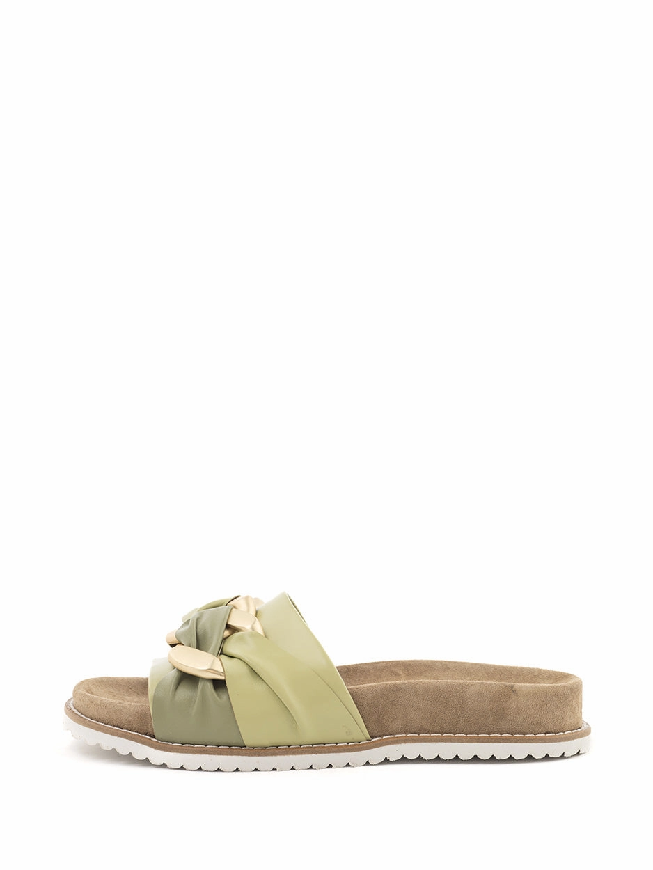 Fay | Slipper Avocado Sandalen Metallic