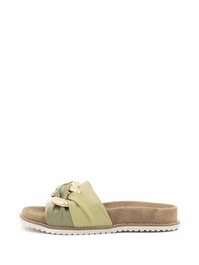 Fay | Slipper Avocado Sandalen Mit Abgerundeter Sohle