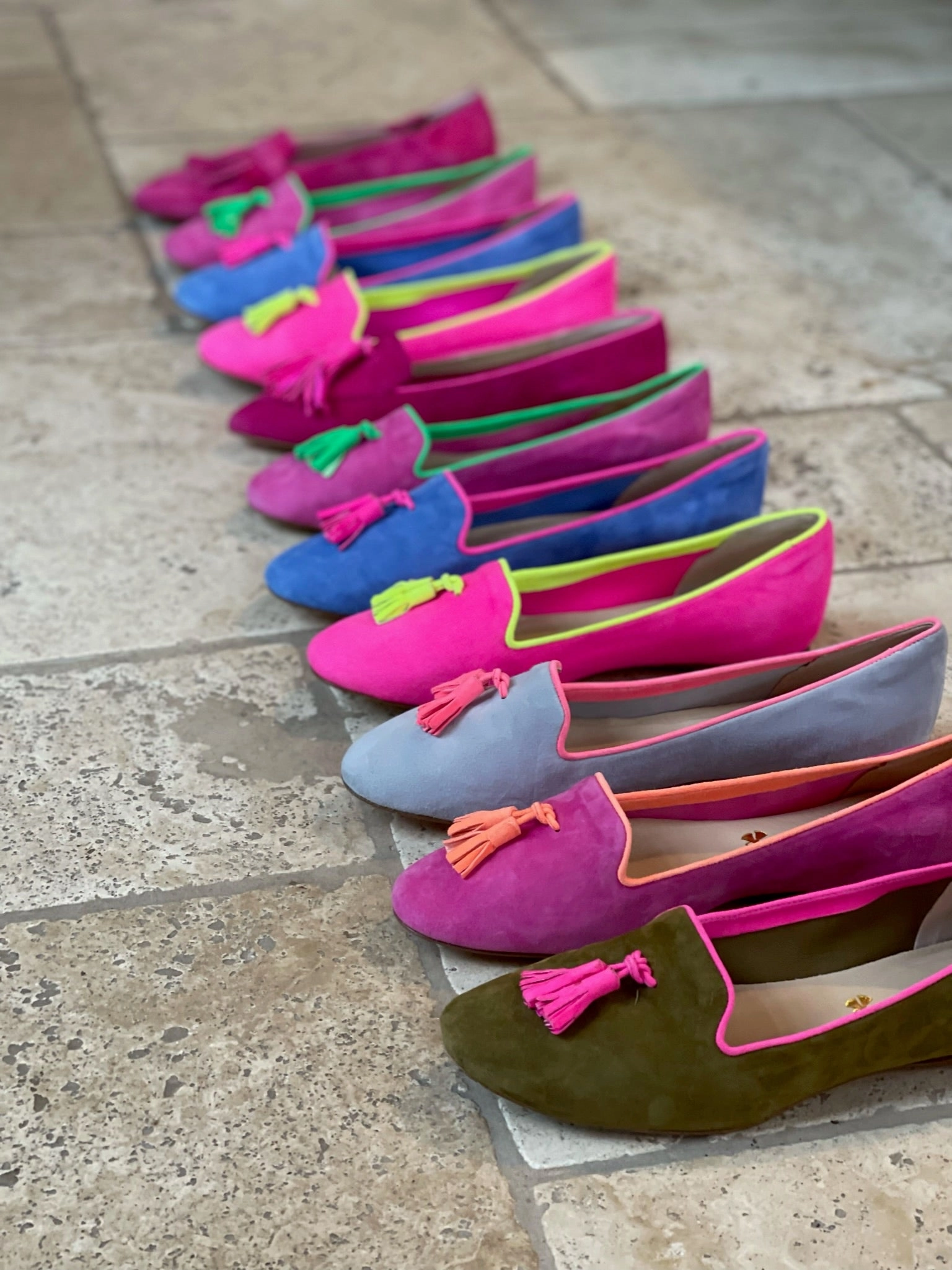 Neonpink light - neon Orange light Loafers In Store