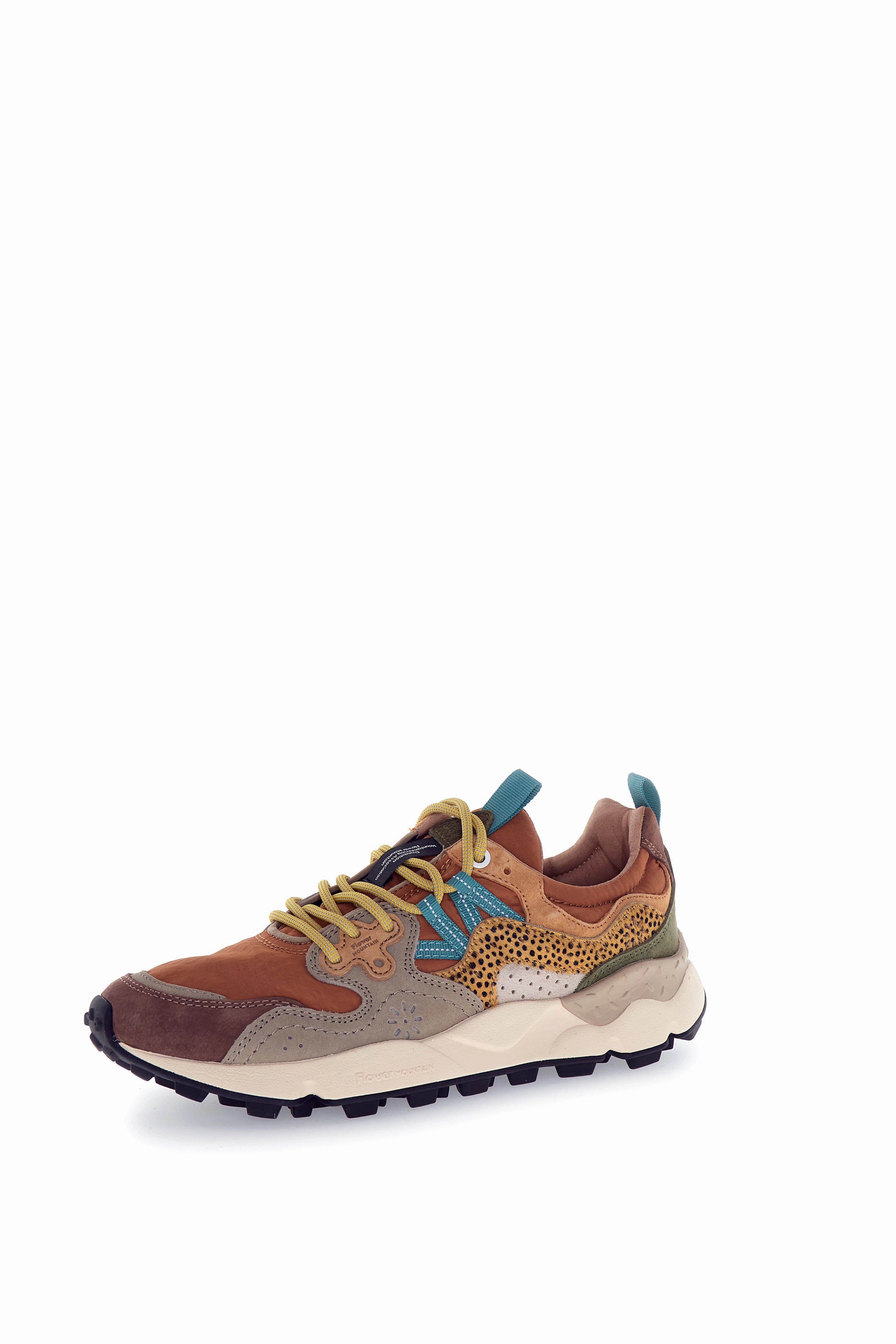 Yamano 3 Uni Suede/Pony Hair/Nylon dark grey mud warm brown Sneaker Fell