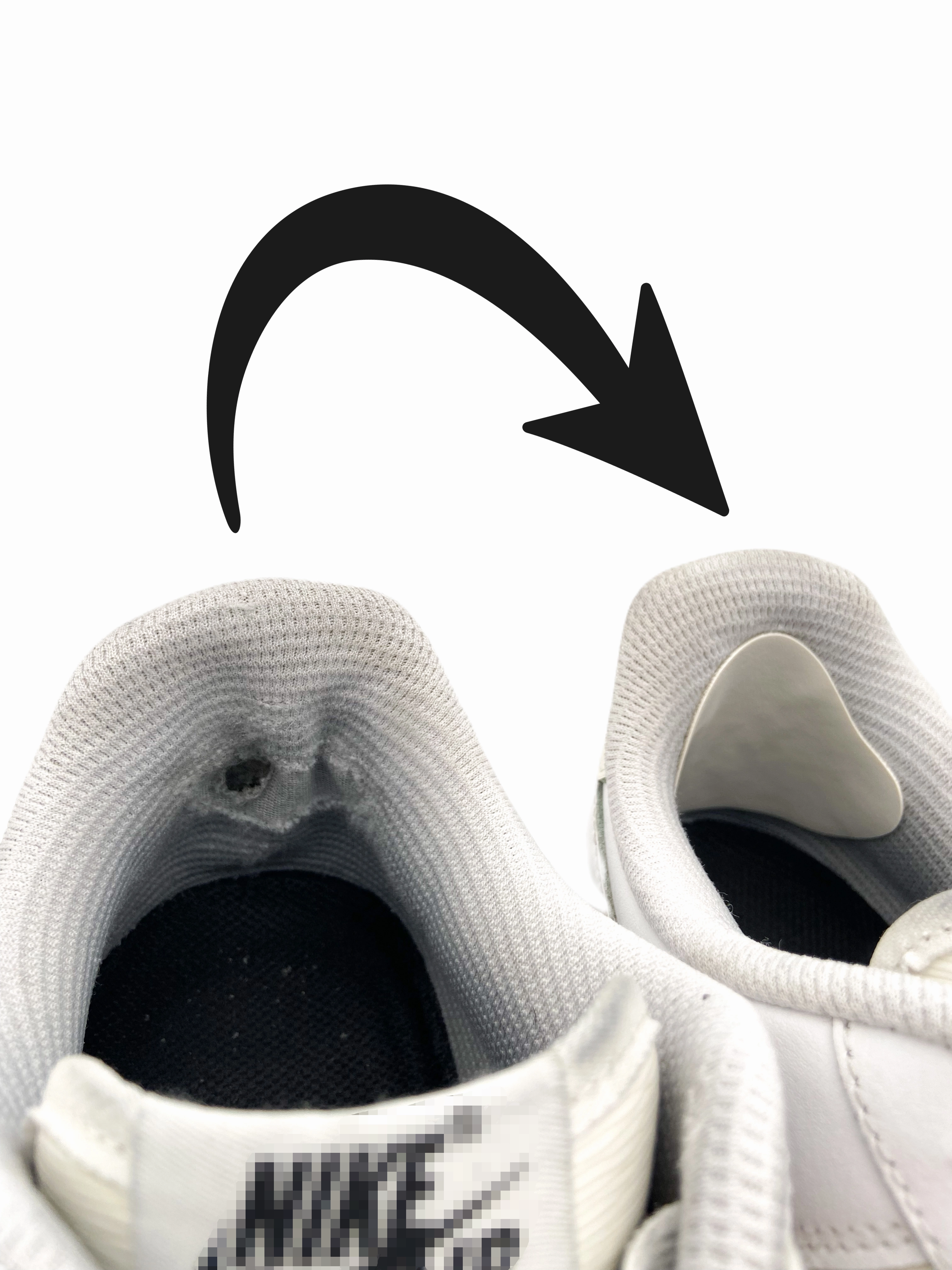 Adidas Low Top Sneaker Fersenschutz Aufkleber fr Sneaker  Heel Protector Patch zur Fersenloch Reparatur  Anti-Loch Schutz fr Schuhe & Socken  2er Pack