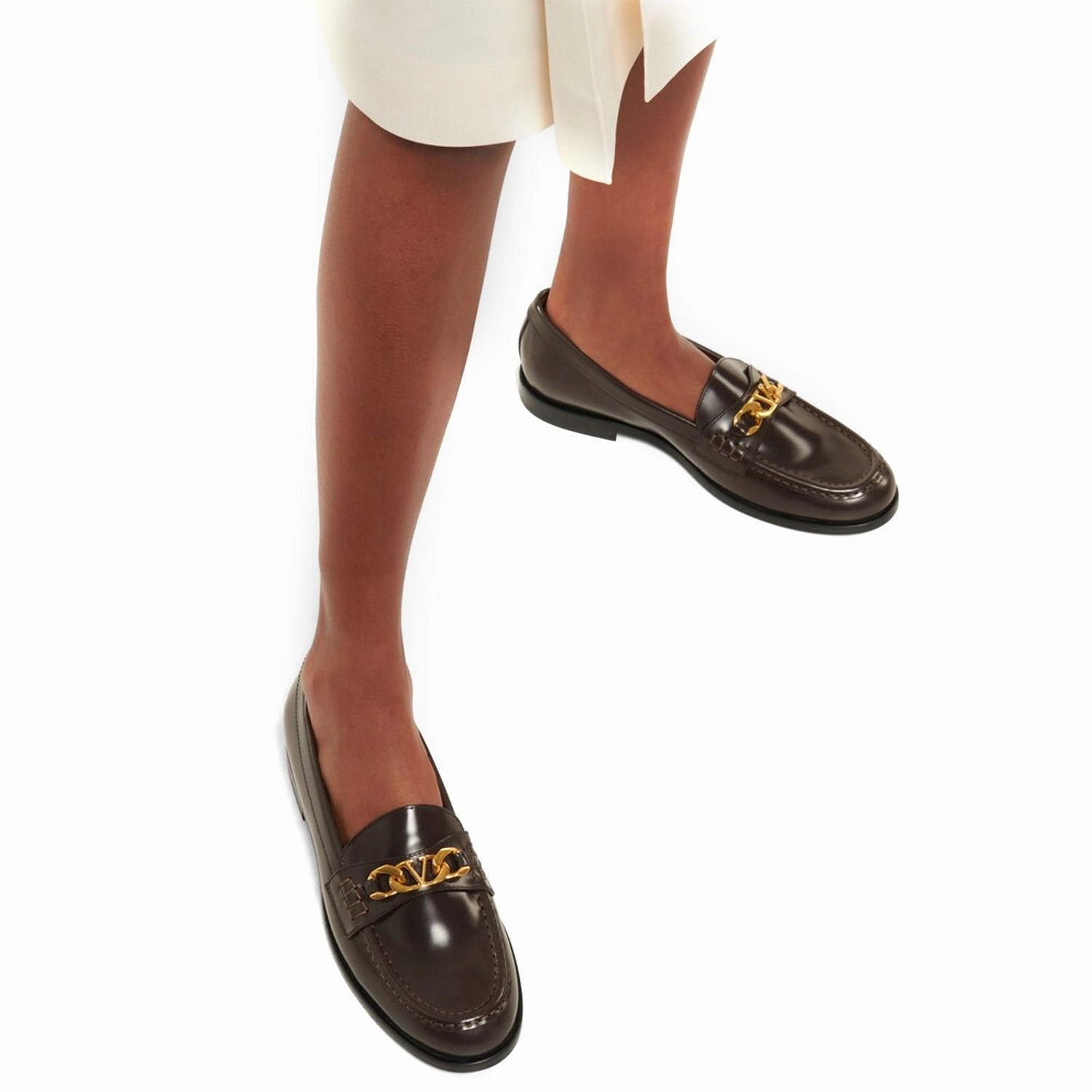 1Y2S0G03YZX NM8B VALENTINO SHOES MEN BROWN Velvet Tassel Loafers