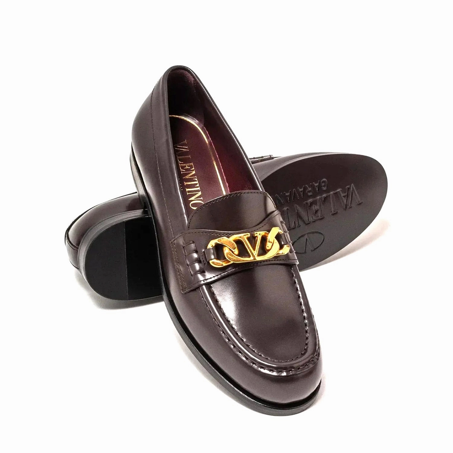 1Y2S0G03YZX NM8B VALENTINO SHOES MEN BROWN Freddy Loafers Kanye