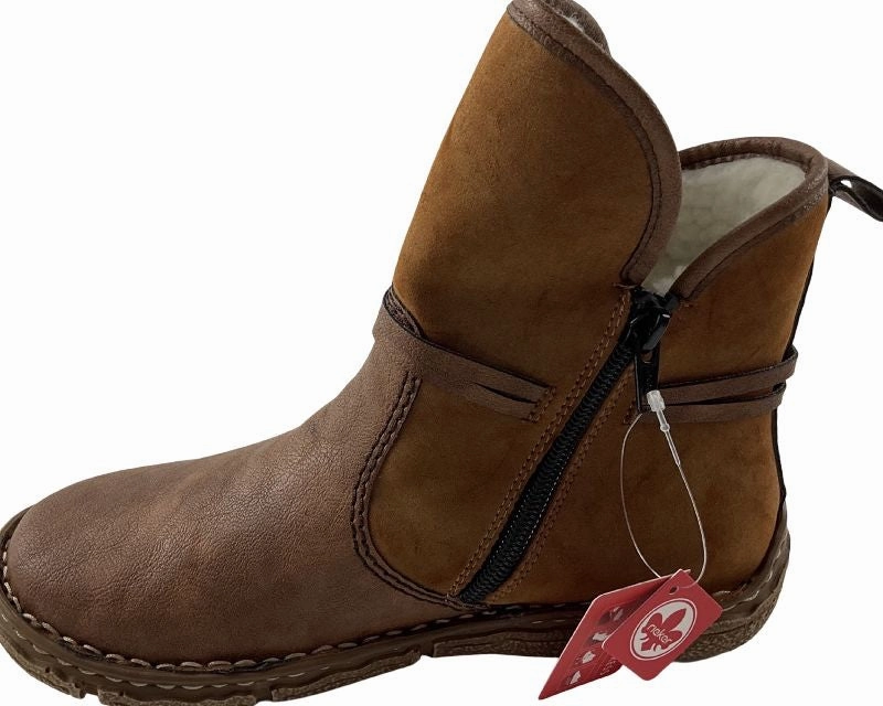 Rieker Damen Kurzstiefel  Z3772-22 Braun  Kunstleder Michael Stiefel