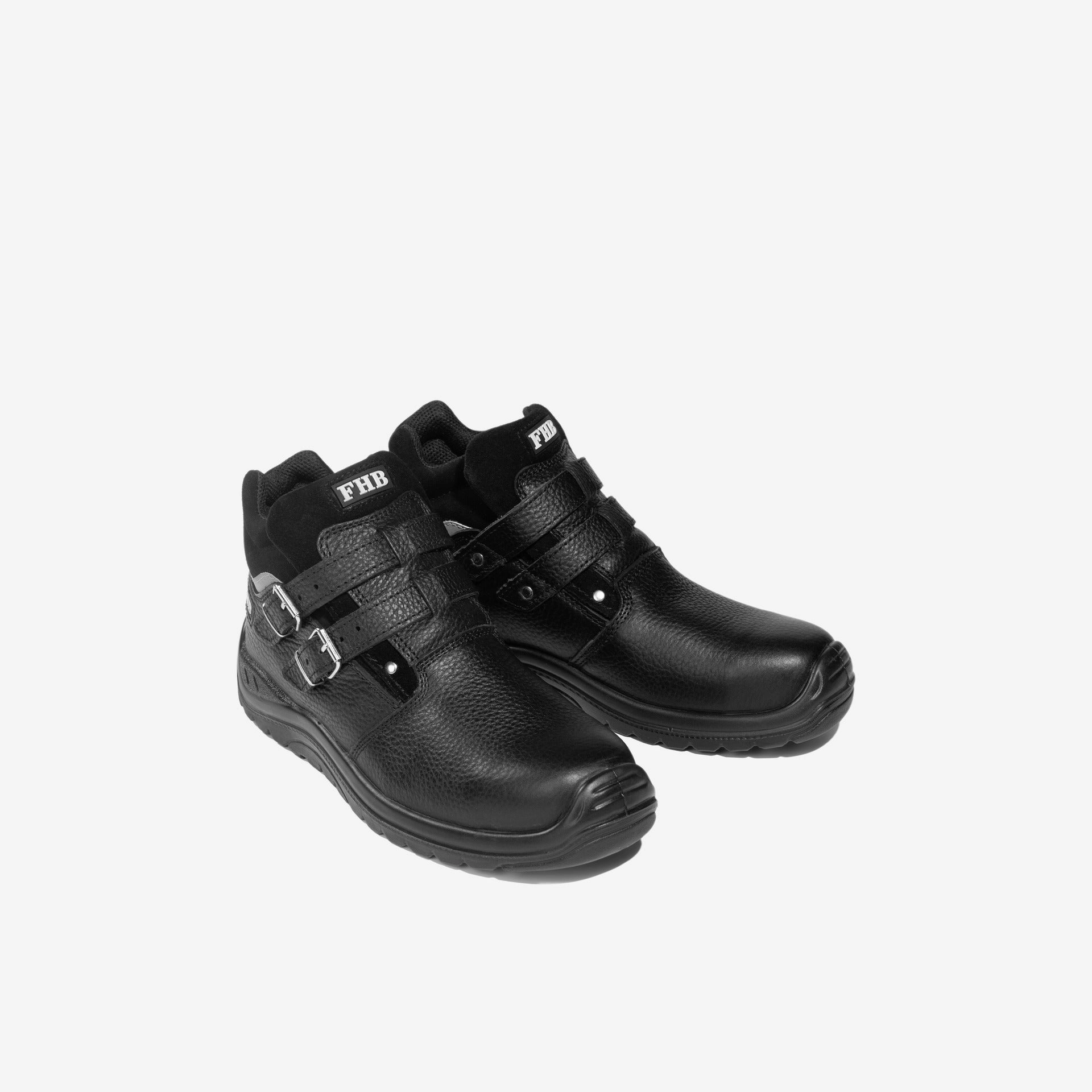 FHB S3 Schnallstiefel - NORBERT Overknee Stiefel Flach Glattleder