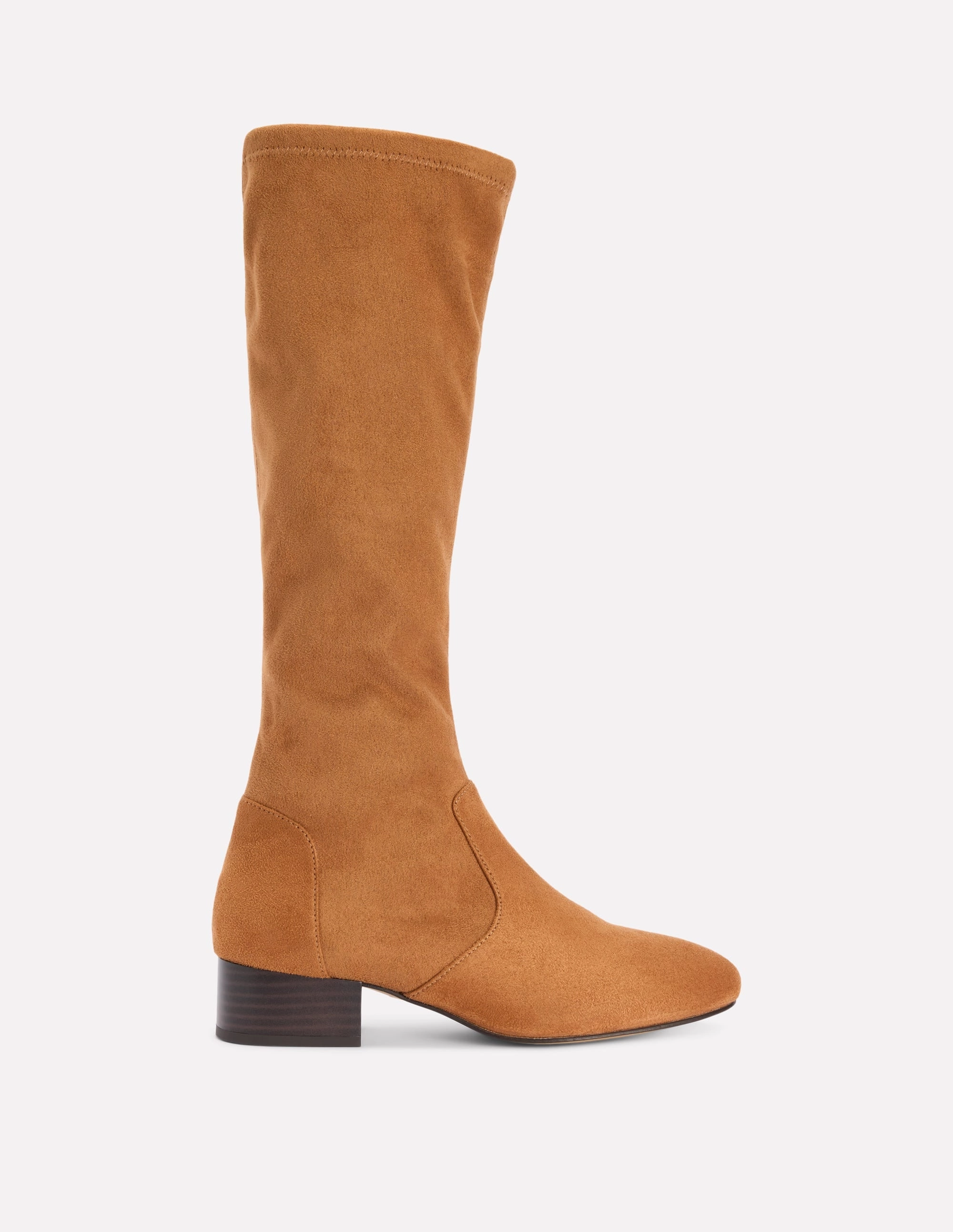 Schwarze Stiefel S Oliver Flache Stretch-Stiefel-Braun