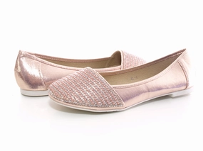 G H Loafers Damen Slipper Keilabsatz Ballerina Loafer Mokassins Slip On Flats Freizeit Pink # 1