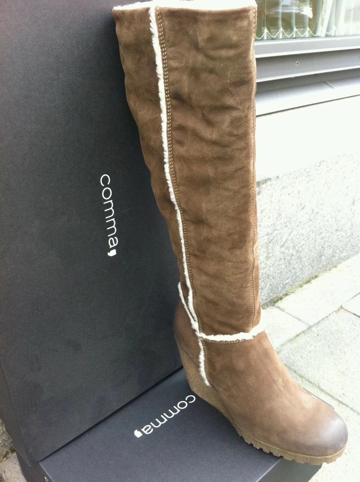 Outdoor Winterstiefel Test COMMA, Damenschuhe Schuhe Stiefel Winterstiefel Sasha Shearling Echtleder