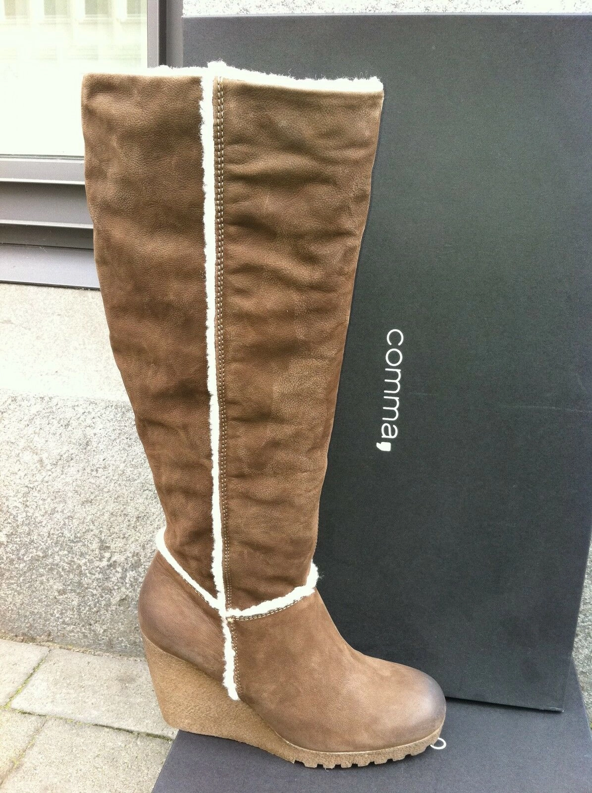 COMMA, Damenschuhe Schuhe Stiefel Winterstiefel Sasha Shearling Echtleder Winterstiefel Waterbug