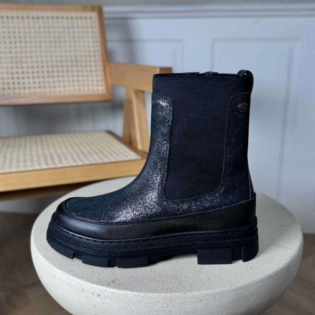 GILLIAN - BLACK/SILVER (WR) - BLACK/SILVER Stiefel Wadenhoch