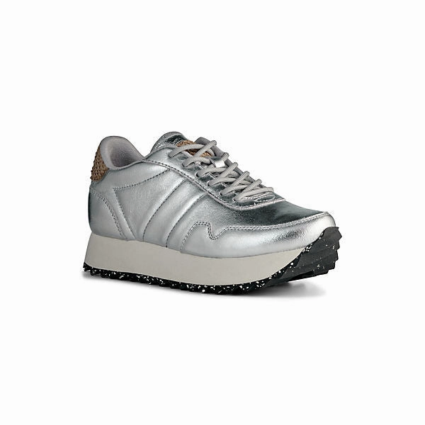 Woden Nora III Damen Sneaker Plateau Silber Sneaker Shopping Amsterdam