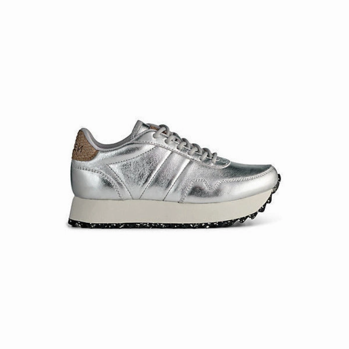 Frankfurt Sneaker Store Woden Nora III Damen Sneaker Plateau Silber