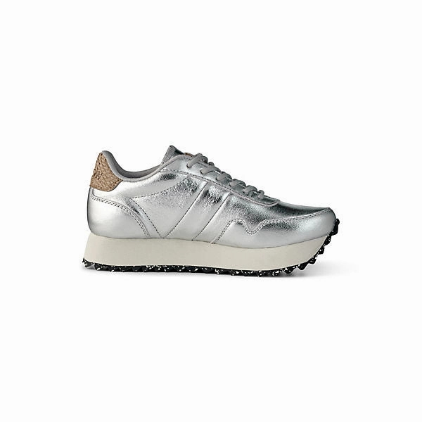 Woden Nora III Damen Sneaker Plateau Silber Sneaker Zum Tanzen