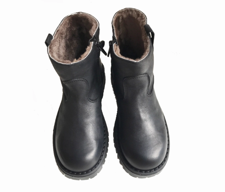Bw Stiefel Alte Art Marie Morenz 1045 Nero Schwarz gefttert Lammfell Profilsohle